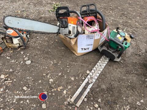Chainsaw and hedgetrimmer