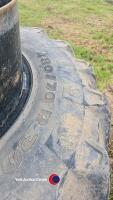 Stocks Trelleborg front dual wheels 480/70R30 c/w clamps, 40% - 3