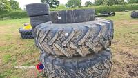 Stocks rear dual wheels, Michelin Agribib 520/85R42 c/w clamps 50% - 4