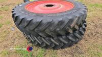 Fendt 714 rear row crop wheels VF 380/90R46 Michelin Spray BiB