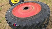 Fendt 714 rear row crop wheels VF 380/90R46 Michelin Spray BiB - 2