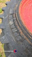 Fendt 714 rear row crop wheels VF 380/90R46 Michelin Spray BiB - 3