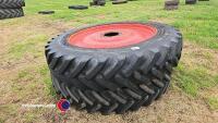 Fendt 714 rear row crop wheels VF 380/90R46 Michelin Spray BiB - 4