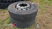 2 x 315 x 70 x 22.5 wheels and tyres