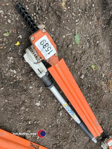 Stihl HL-KM 145 long reach hedge trimmer attachment