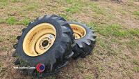 2 x tractor wheels and tyres, 107515