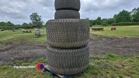 4 x Turf wheels & tyres, 2 x 54x321-26 and 2 x 29x12.50-15 - 2