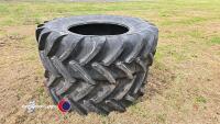 Pair of Michelin 480/65R28 tyres
