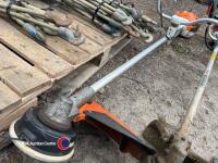 Stihl FS410 petrol brushcutter strimmer, gwo, harness in office
