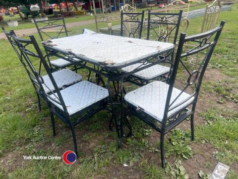 Heavy garden table with 6 chairs