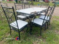 Heavy garden table with 6 chairs - 3