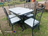 Heavy garden table with 6 chairs - 4