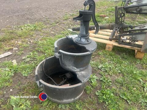 Water feature with pump vintage water pump style