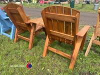 2 x garden chairs with side table - 4