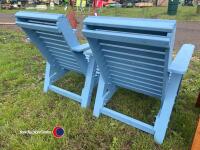 2 x Adirondack style garden lounger chairs - 4