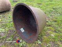 Cast iron couldron, approx 21in internal diameter at rim - 2