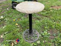 Cast iron garden table with stone top - 3