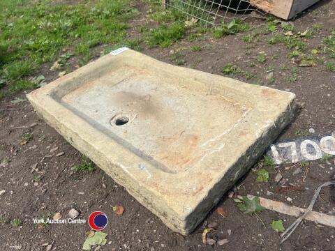 Shallow stone sink