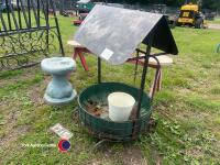 Bird bath, wishing well planter and plant display unit - 2