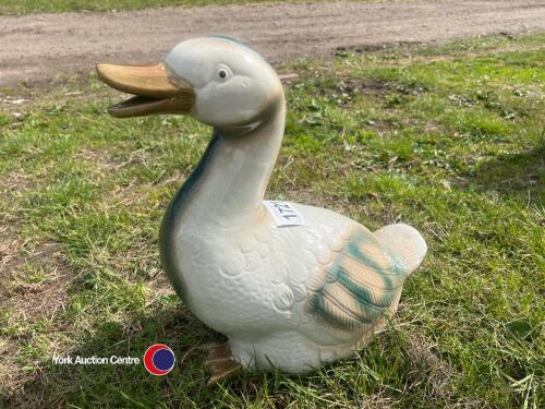 Antique garden duck ornament