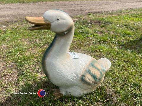 Antique garden duck ornament