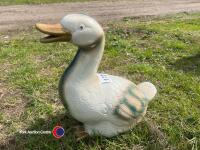 Antique garden duck ornament