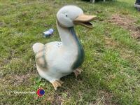 Antique garden duck ornament - 2