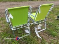 2 x new green deck chairs - 3