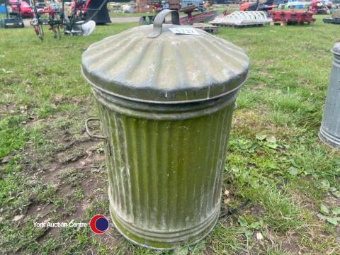 Galvanised garden bin