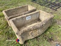 2 x rectangular planters