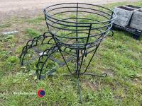 3 x metal hayracks as planters - 3