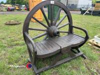 Cartwheel wooden bench - 2