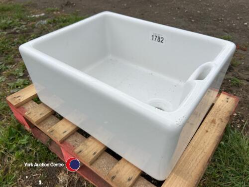 Large white Belfast sink, as new