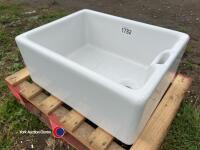 Large white Belfast sink, as new