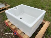 Large white Belfast sink, as new - 3
