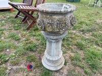 Decorative planter on plinth - 2