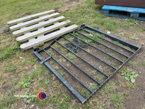 2 x steel and wooden garden gates