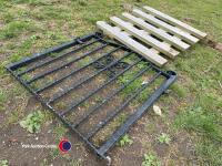 2 x steel and wooden garden gates - 2