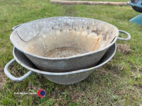 Galvanised wash tubs