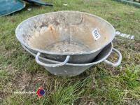 Galvanised wash tubs - 2