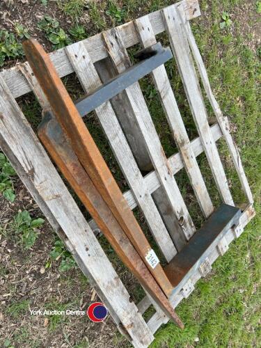 Pair of forklift tines