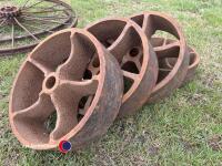 4 x cast shepherd hut wheels - 2