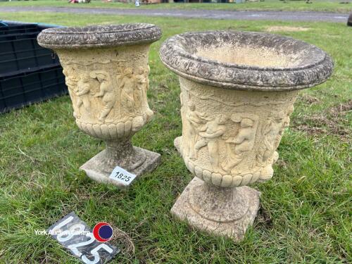2 x 2 matching urn planters