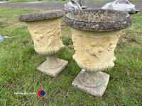 2 x 2 matching urn planters - 3
