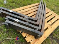 Set of fork tines
