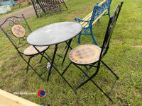 Folding table and chairs