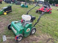 Billy Goat Honda power rake scarifier, working - 2