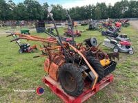 Atco cutter bar mower spares, incl. pair 4-12in wheels and tyres