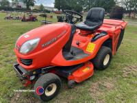 Kubota GR1600 ride on mower with grass collector, 335hours, manual in office - 2