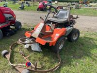 Husqvarna Rider 1200 lawnmower, electric starter works, engine runs, drive works, no cutting deck, no battery. spares or repair.